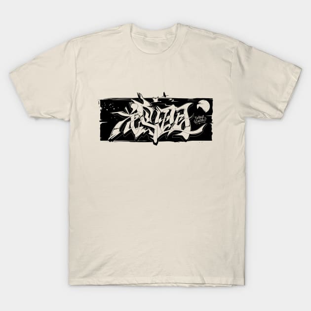 Japanese KANJI Graffiti KACHOFUGETSU T-Shirt by TurkeysDesign